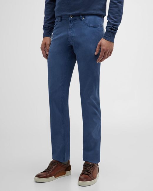 Peter Millar Blue Wayfare 5-Pocket Pants for men