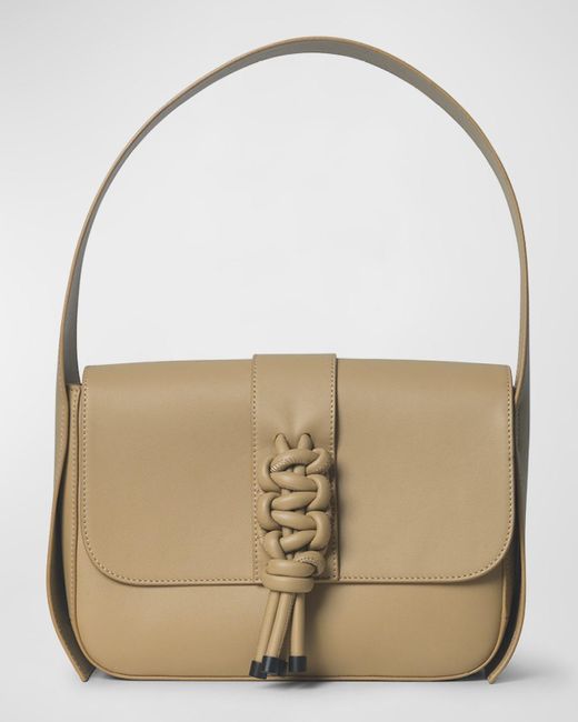 Callista Natural Braided Leather Shoulder Bag