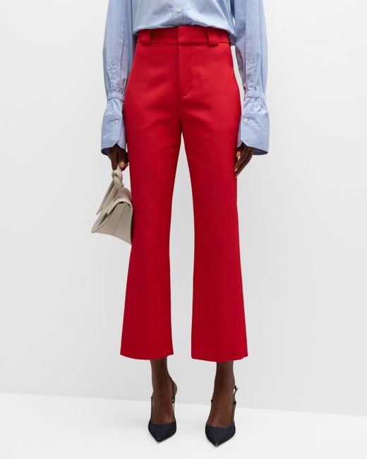 A.L.C. Foster Straight-leg Cropped Pants in Red