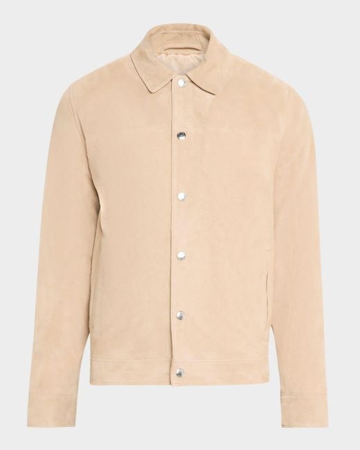 Joe's Jeans Natural Benson Suede Snap-Front Jacket for men