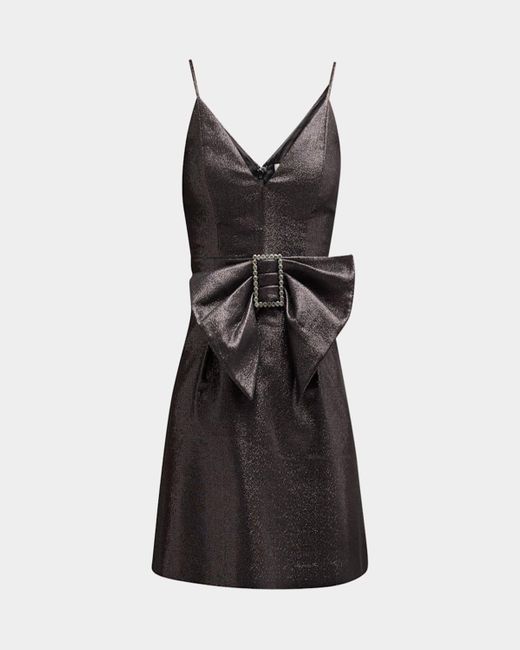 Ramy Brook Black Ana Metallic Mini Dress