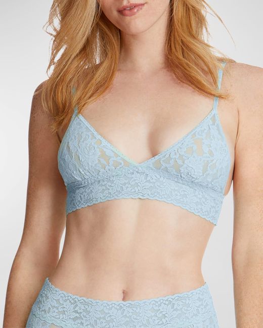 Hanky Panky Blue Signature Lace Padded Triangle Bralette