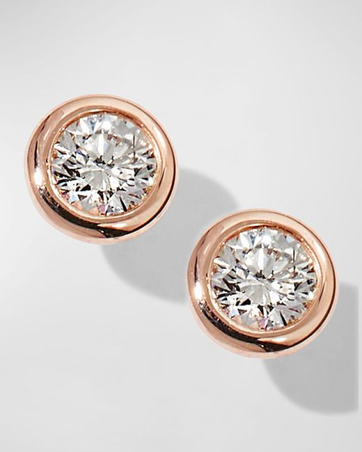 Roberto Coin Metallic 18k Gold Diamond Stud Earrings