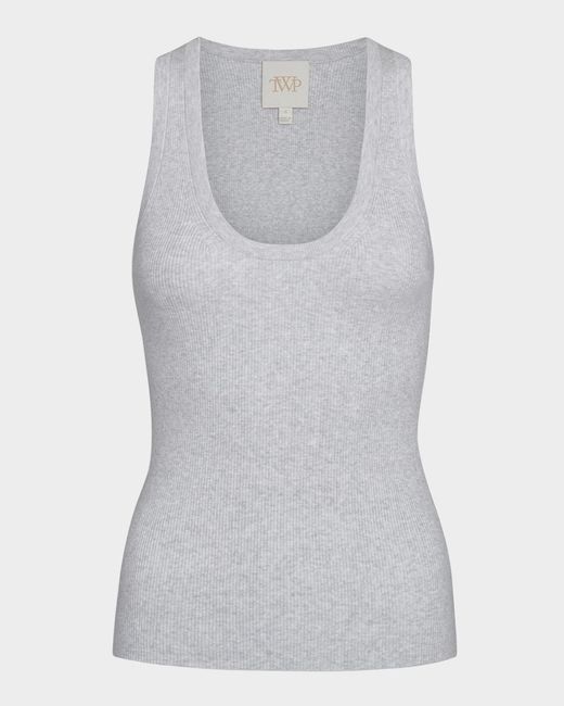 Twp Gray Ribbed Wool Tank Top
