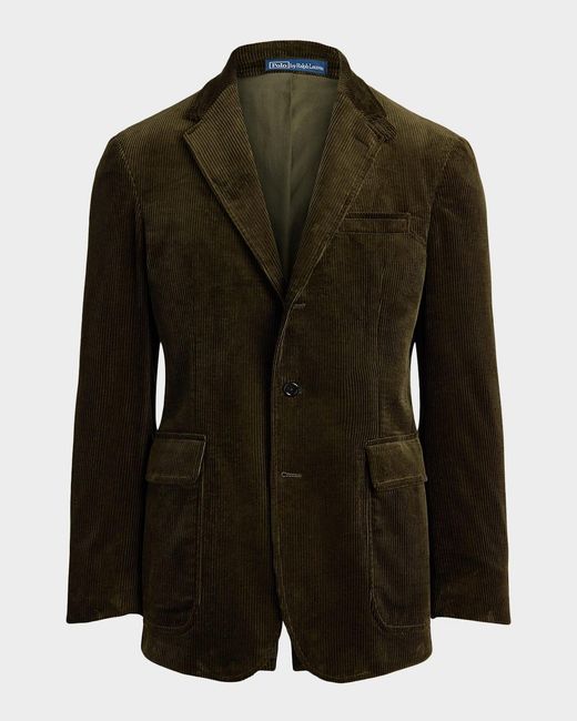 Polo Ralph Lauren Green 8-Wale Corduroy Three-Button Blazer for men