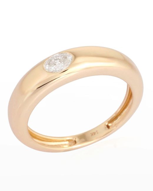 Kastel Jewelry White Oval Diamond Ring, Size 7