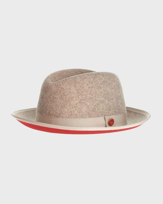 Keith James Natural King Fedora Hat for men