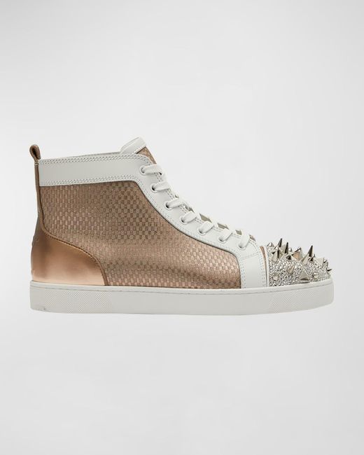 Christian Louboutin Multicolor Metallic Strass High-Top Sneakers for men