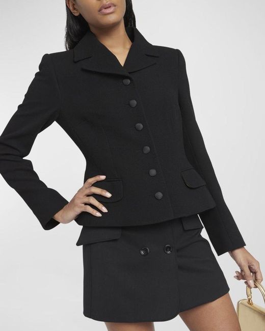 Dolce & Gabbana Black Wool Single-Breasted Jacket