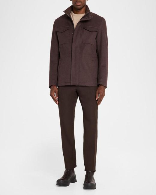 Herno Brown Apos;S Virgin Wool-Cashmere Jacket for men