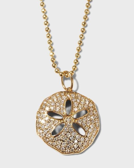 Sydney Evan Metallic 14k Yellow Gold & Diamond Sand Dollar Charm Necklace