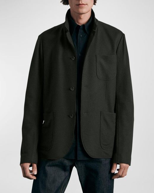Rag & Bone Wool Prospect Blazer Cardigan in Black for Men | Lyst