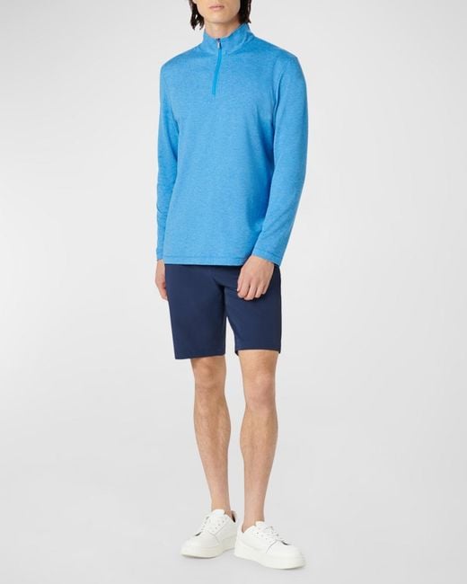Bugatchi Blue Apos;S Uv50 Performance Quarter-Zip Sweater for men