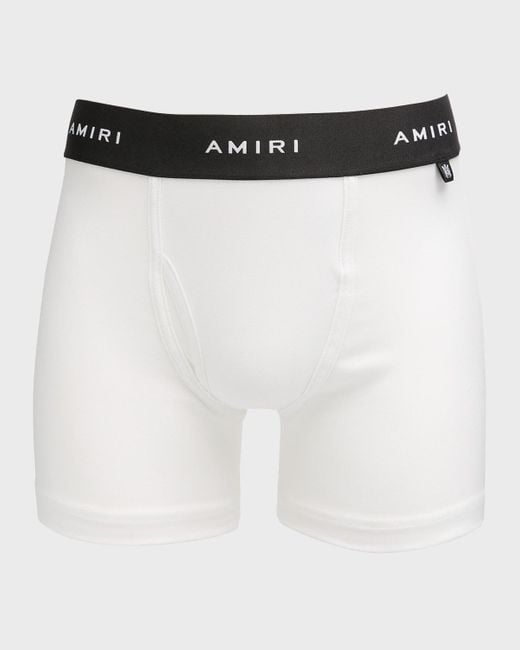 Amiri White Logo Band Boxer Briefs for men