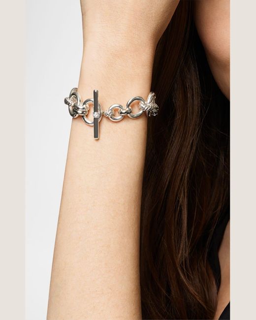 David Yurman Metallic Mercer Chain Bracelet With Diamonds