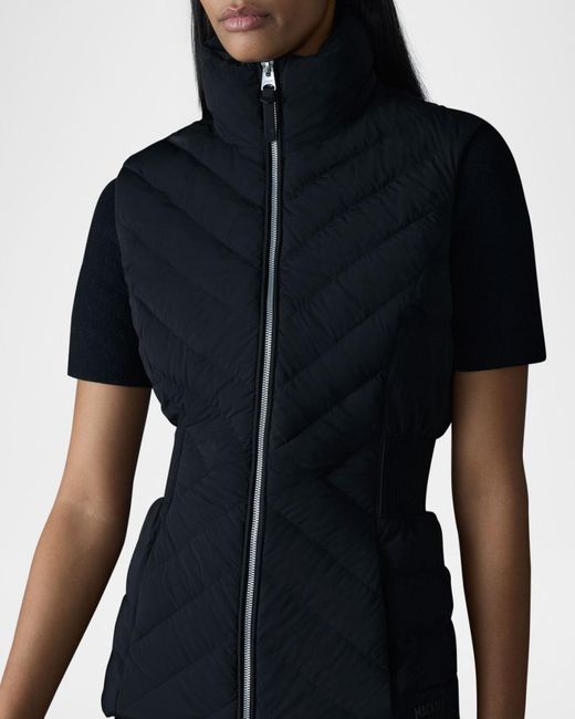 Mackage Black Hoshi Light Down Hooded Vest