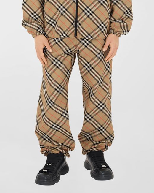 Burberry Natural Check Twill Drawstring Pants for men