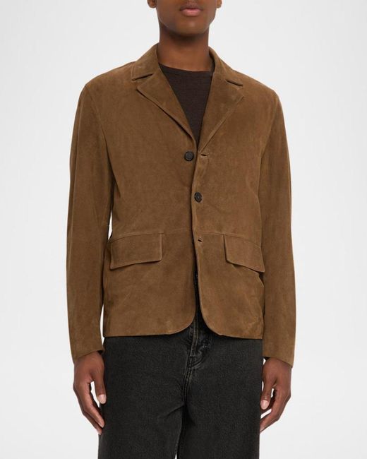FRAME Brown Apos;S Suede Blazer for men