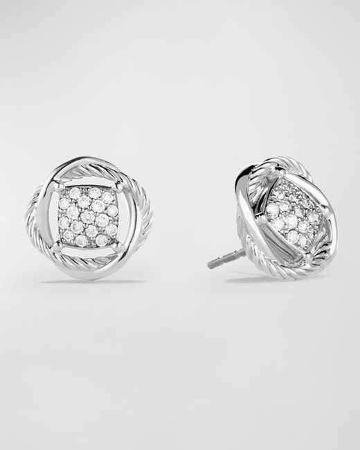 David Yurman Metallic Infinity Earrings With Diamonds