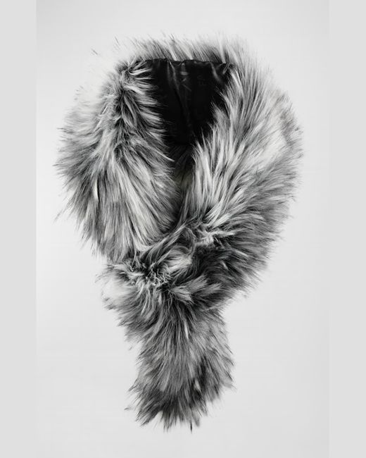 Fabulous Furs Gray Faux Fur Loop Scarf