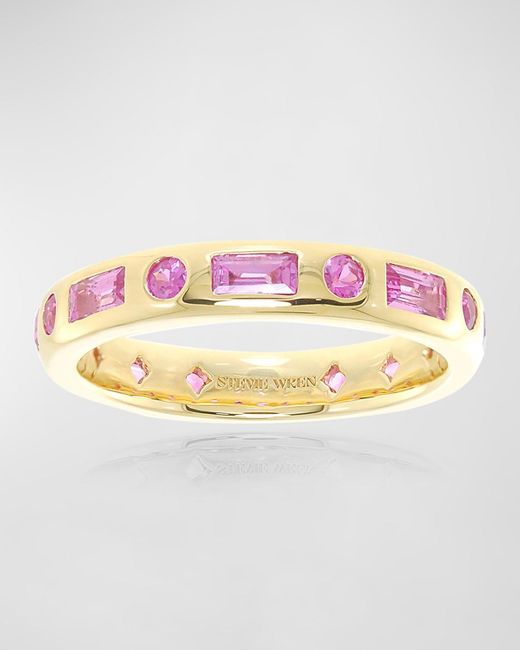 Stevie Wren The Moxie 18k Pink Sapphire Eternity Ring