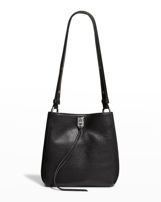 Rebecca Minkoff Darren Small Studded Leather Shoulder Bag in Black | Lyst