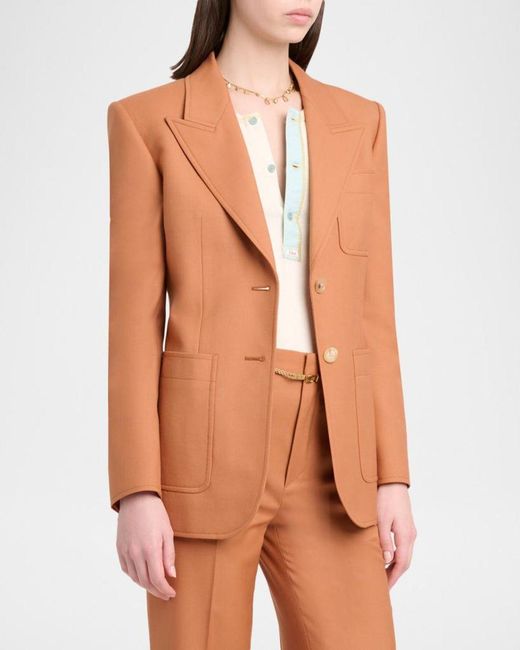 Chloé Multicolor Single-Breasted Patch Pocket Jacket