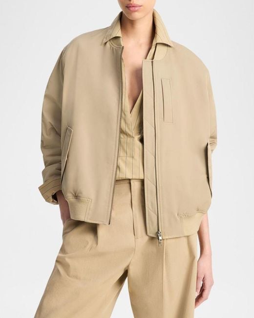 Vince Natural Relaxed Technical Bomber Jacket