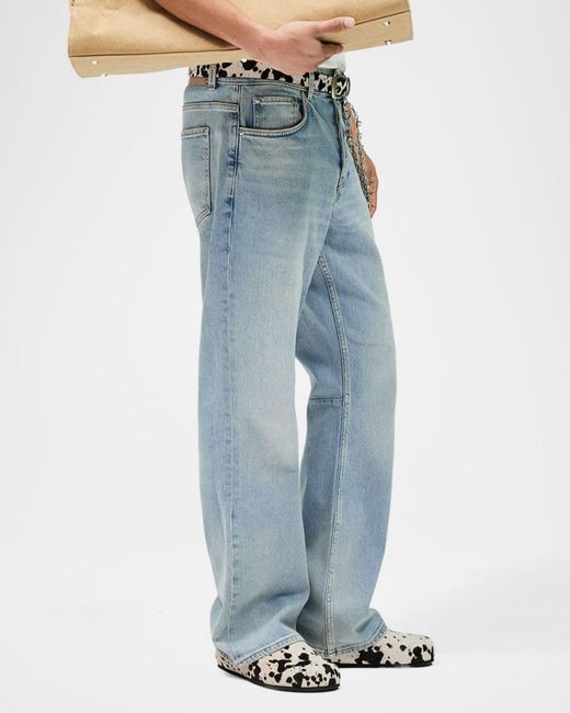 Represent Blue Boot-Cut Jeans for men