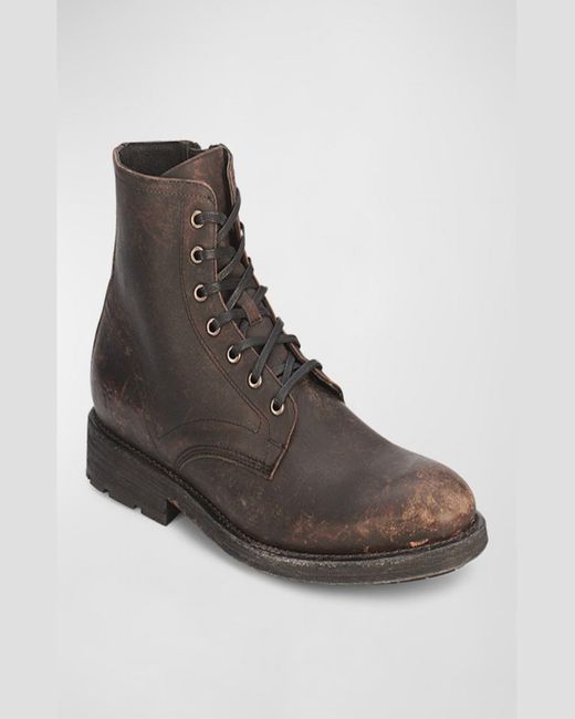 Frye Brown Bowery Leather Lace-up Boots for men