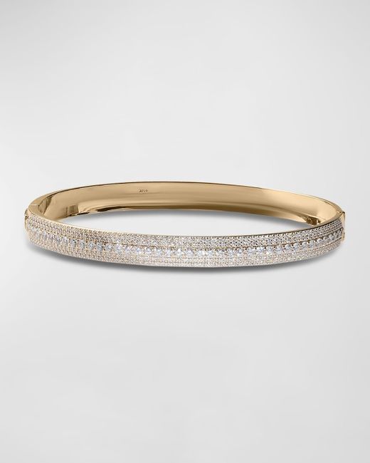 Lana Jewelry Natural Curved Mega Flawless Hinge Diamond Bangle, Size 6