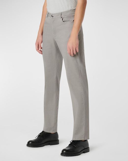 Bugatchi Gray Printed 5-Pocket Pants for men