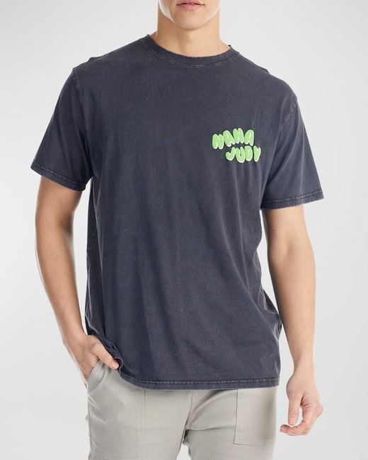 NANA JUDY Blue James Bubble Logo T-shirt for men