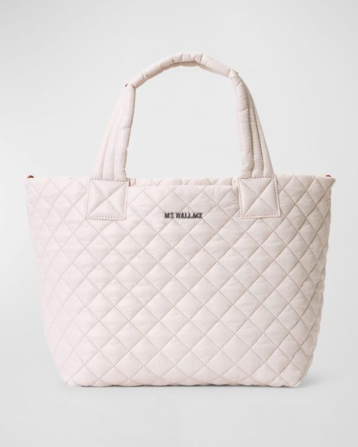 MZ Wallace Natural Metro Deluxe Small Quilted Tote Bag