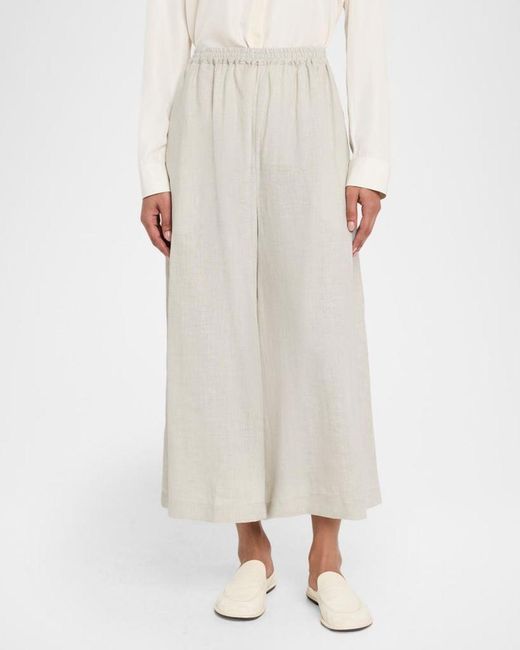 Eskandar White Flared Culottes