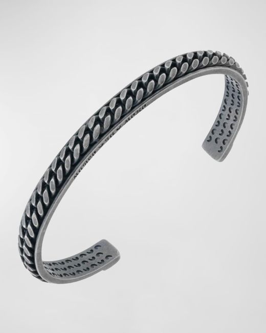 MARCO DAL MASO Metallic Lash Chain Kick Cuff Bracelet for men