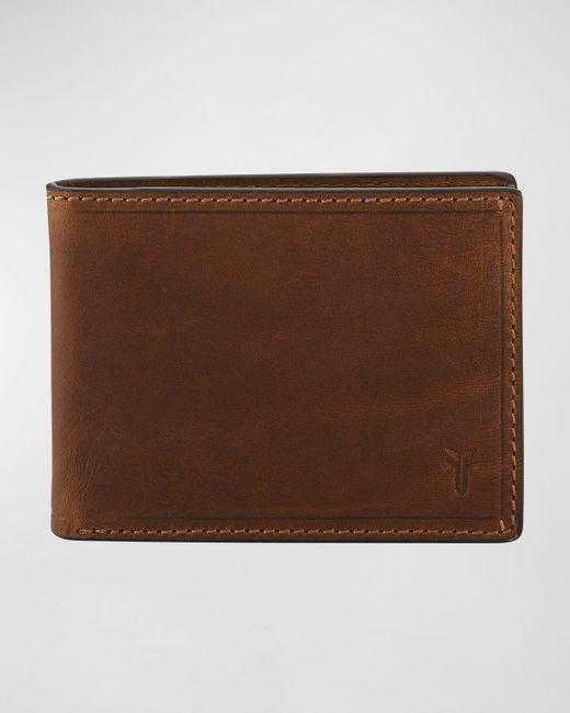 Frye Brown Logan Slim Bi-Fold Wallet for men