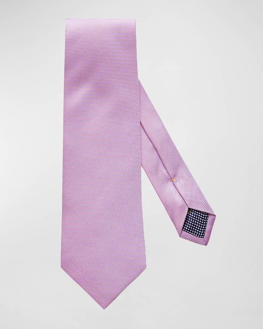 Eton of Sweden Purple Textured Solid Silk Tie for men