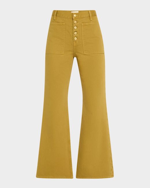 Ulla Johnson Yellow The Lou Button-Up Jeans