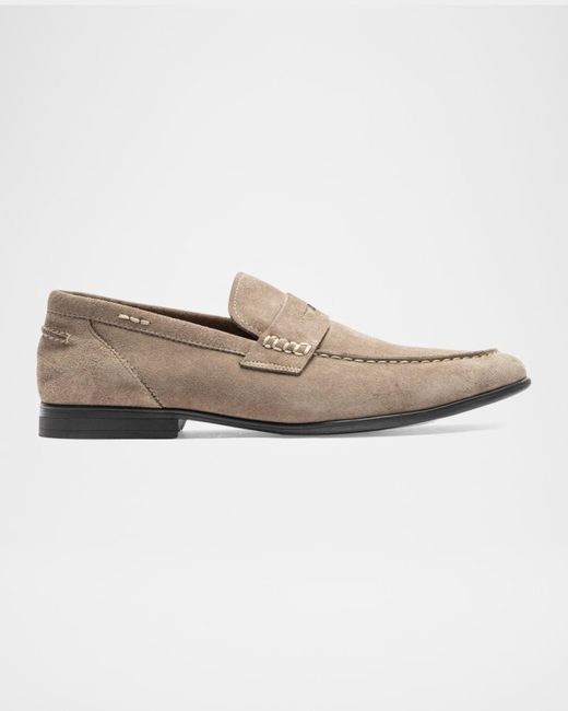 Rodd & Gunn White St. James Suede Loafers for men