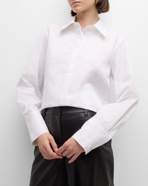 Co. White Fitted Button-Down Tton Shirt