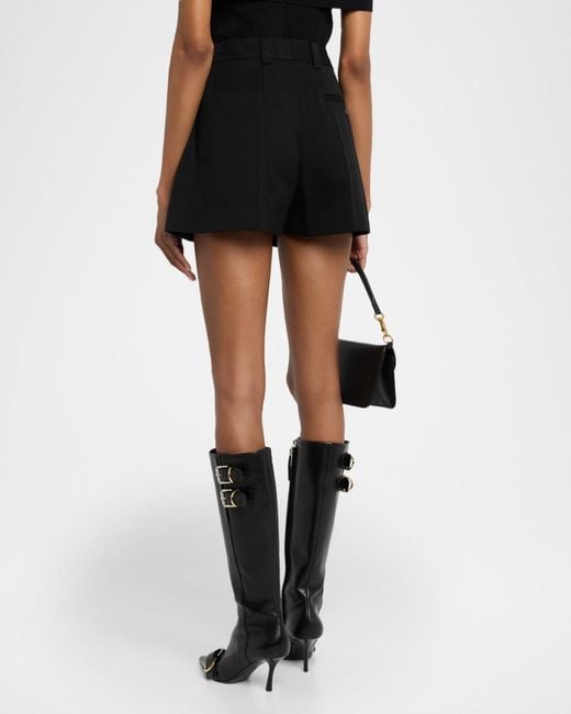 Givenchy Black Pleated Tailored Shorts