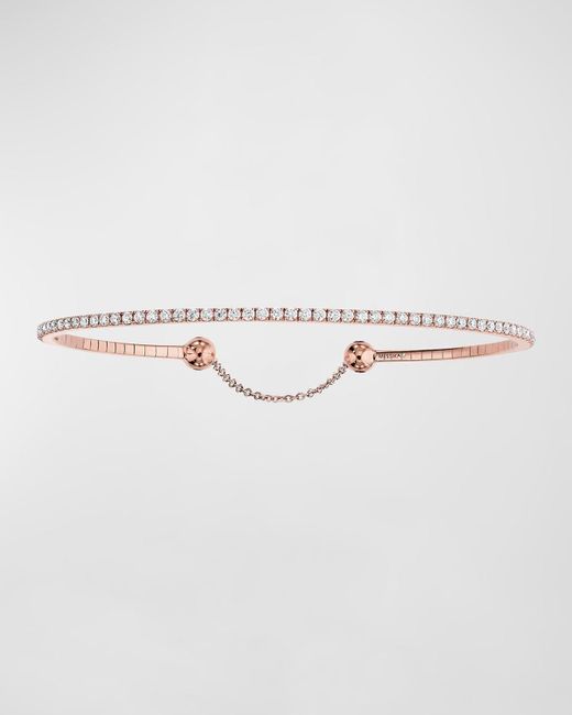 Messika Multicolor Skinny 18k Rose Gold Diamond Tennis Bracelet