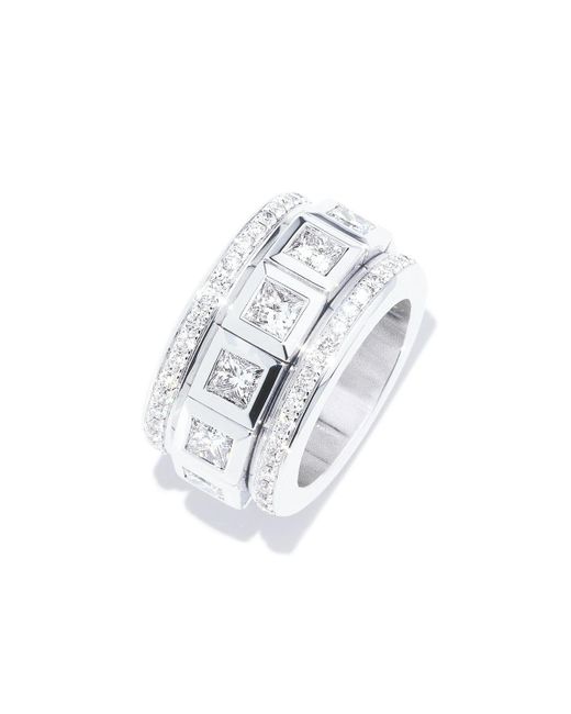 Tamara Comolli Curriculum Vitae 18k White Gold Diamond Ring, Size 6-7