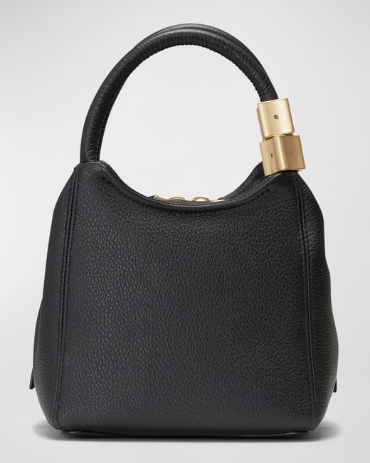 orYANY Black Della Zip Leather Tote Bag