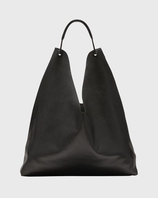 The Row Black Bindle Calfskin Slouchy Shoulder Bag