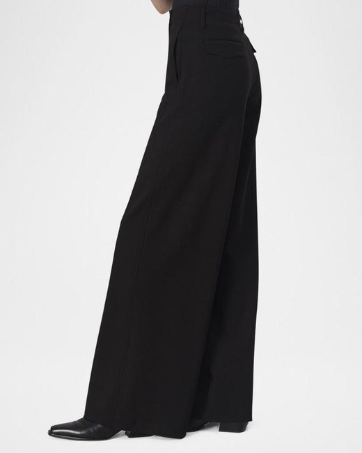 Rag & Bone Blue Sofie Wide-Leg Ponte Pants
