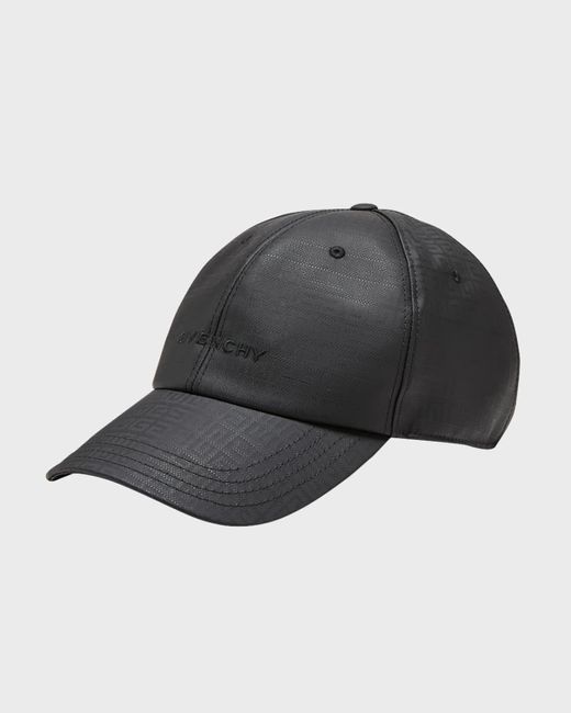 Givenchy Gray Coated Canvas Embroidered Logo Baseball Cap for men