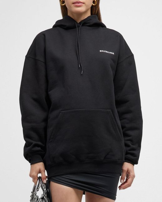 BALENCIAGA 》Medium Fit Logo Hoodie S-