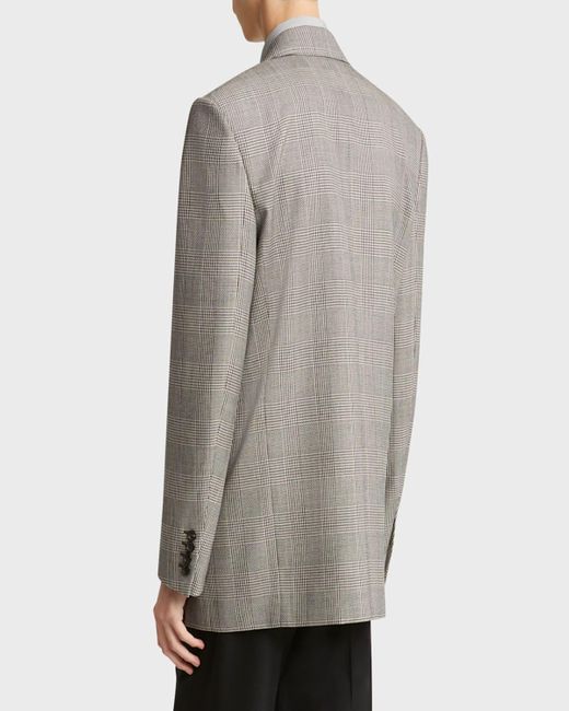 Saint Laurent Brown Double-Breasted Relaxed Blazer for men